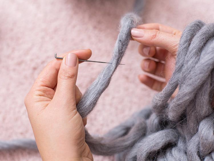 LANGYARNS XXL Decke SMILLA Schritt 15