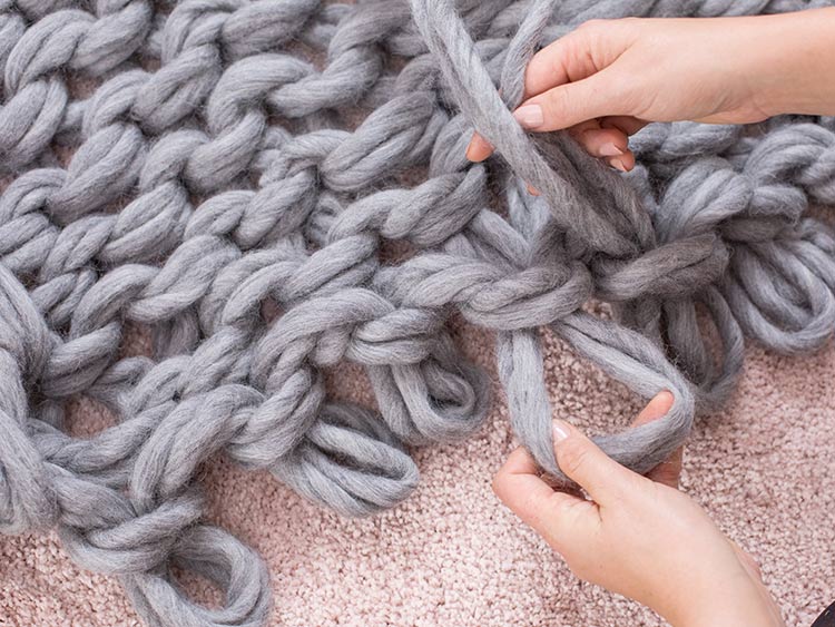 LANGYARNS XXL Decke SMILLA Schritt 17